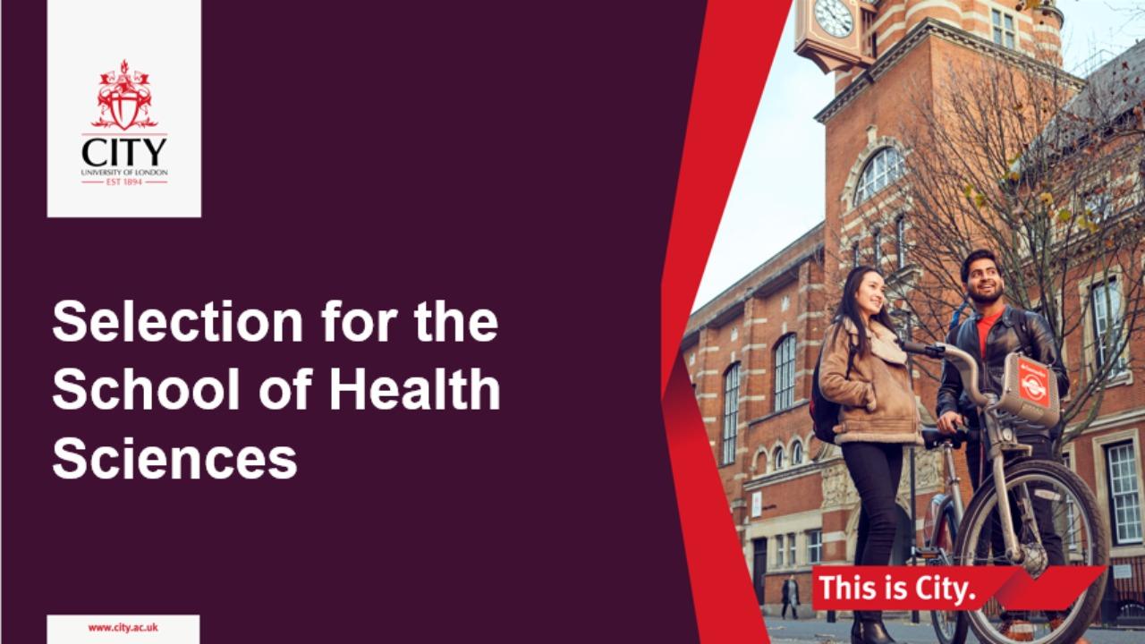 Top tips for selection days for City&#39;s Health Sciences courses