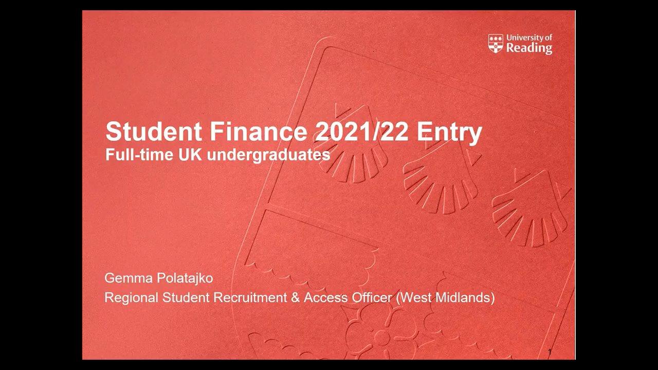 Student Finance 2021/22 Entry